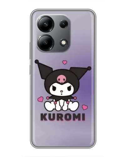 Чехол для Xiaomi Redmi Note 13 (4G) с картинкой «Kuromi — фиолетовый арт»
