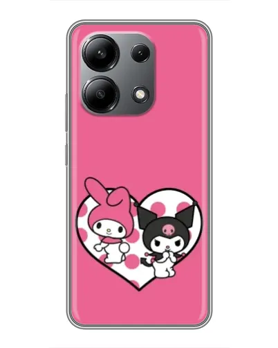 Чехол для Xiaomi Redmi Note 13 (4G) с картинкой «Kuromi и My Melody»