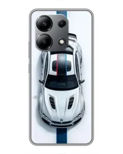 Чехол для Xiaomi Redmi Note 13 (4G) с картинкой «Вид сверху — BMW M»