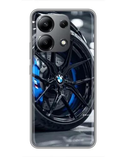 Чехол для Xiaomi Redmi Note 13 (4G) с картинкой «Колесо BMW вблизи»