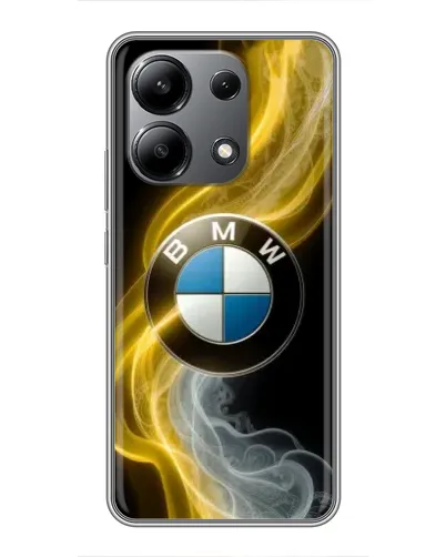 Чехол для Xiaomi Redmi Note 13 (4G) с картинкой «Золотистый дым BMW»