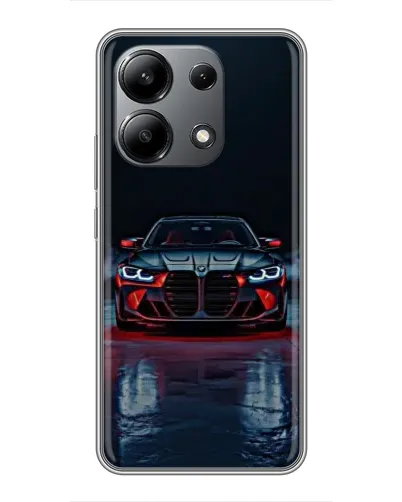 Чехол для Xiaomi Redmi Note 13 (4G) с картинкой «BMW на мокрой дороге»