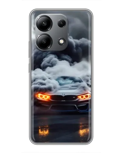 Чехол для Xiaomi Redmi Note 13 (4G) с картинкой «BMW в дыму»