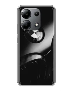 Чехол для Xiaomi Redmi Note 13 (4G) с картинкой «Эмблема BMW — макро»