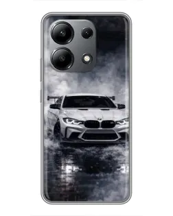 Чехол для Xiaomi Redmi Note 13 (4G) с картинкой «BMW сквозь туман»