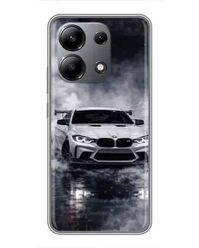 Чехол для Xiaomi Redmi Note 13 (4G) с картинкой «BMW сквозь туман»