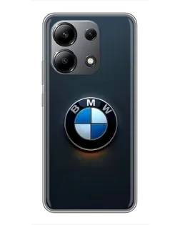 Чехол для Xiaomi Redmi Note 13 (4G) с картинкой «Логотип BMW — минимализм»