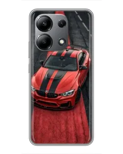 Чехол для Xiaomi Redmi Note 13 (4G) с картинкой «BMW на красной дорожке»
