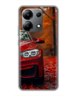 Чехол для Xiaomi Redmi Note 13 (4G) с картинкой «Осенняя BMW M4»