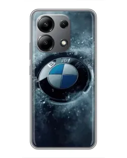 Чехол для Xiaomi Redmi Note 13 (4G) с картинкой «Логотип BMW — лед»