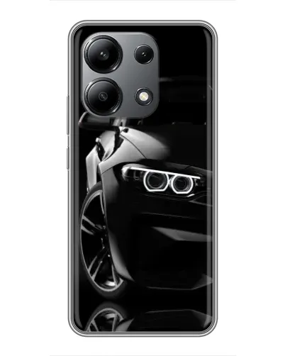 Чехол для Xiaomi Redmi Note 13 (4G) с картинкой «Черная BMW — профиль» Чехол для Xiaomi Redmi Note 13 (4G) с картинкой «Черная BMW — профиль»