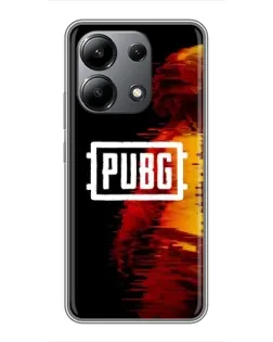 Чехол для Xiaomi Redmi Note 13 (4G) с картинкой «Яркий логотип PUBG»