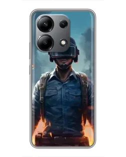 Чохол для Xiaomi Redmi Note 13 (4G) з картинкою «PUBG — реалістичний герой»