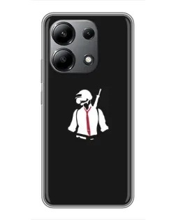 Чохол для Xiaomi Redmi Note 13 (4G) з картинкою «PUBG — силует воїна»