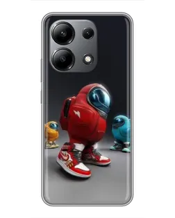 Чехол для Xiaomi Redmi Note 13 (4G) с картинкой «Among Us — 3D стиль»