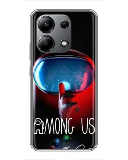 Чехол для Xiaomi Redmi Note 13 (4G) с картинкой «Красный импостер — макро»