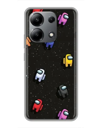 Чохол для Xiaomi Redmi Note 13 (4G) з картинкою «Космічний патерн Among Us»