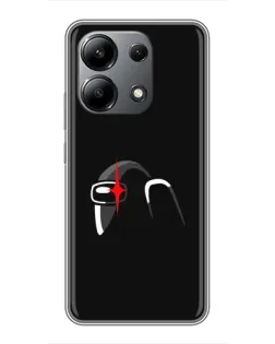 Чехол для Xiaomi Redmi Note 13 (4G) с картинкой «Among Us шлем»