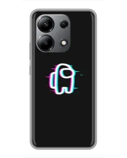 Чехол для Xiaomi Redmi Note 13 (4G) с картинкой «Among Us неон»