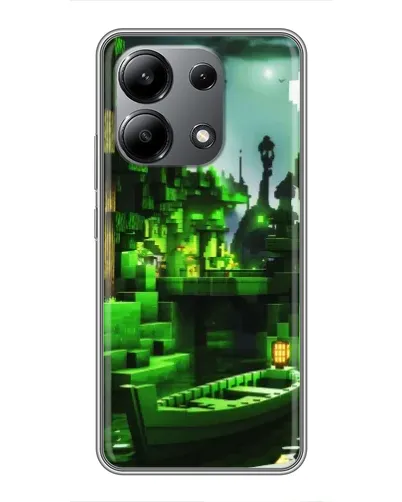 Чехол для Xiaomi Redmi Note 13 (4G) с картинкой «Minecraft лесной пейзаж»