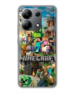 Чехол для Xiaomi Redmi Note 13 (4G) с картинкой «Замок Minecraft»