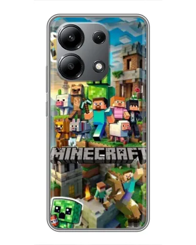 Чехол для Xiaomi Redmi Note 13 (4G) с картинкой «Замок Minecraft»