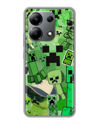Чехол для Xiaomi Redmi Note 13 (4G) с картинкой «Криперы Minecraft»