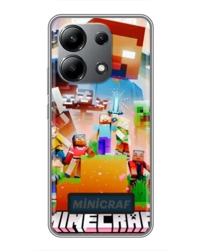Чехол для Xiaomi Redmi Note 13 (4G) с картинкой «Minecraft герои игры»