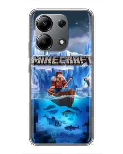 Чехол для Xiaomi Redmi Note 13 (4G) с картинкой «Minecraft ледяной мир»