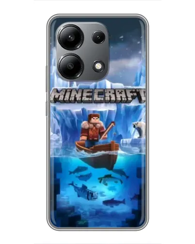 Чехол для Xiaomi Redmi Note 13 (4G) с картинкой «Minecraft ледяной мир»