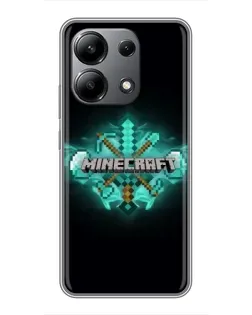 Чехол для Xiaomi Redmi Note 13 (4G) с картинкой «Minecraft Diamond лого»
