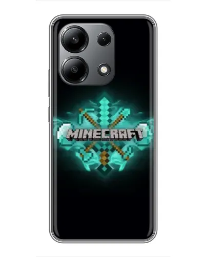 Чехол для Xiaomi Redmi Note 13 (4G) с картинкой «Minecraft Diamond лого»
