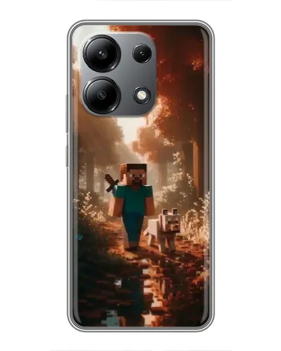 Чехол для Xiaomi Redmi Note 13 (4G) с картинкой «Стив в лесу»