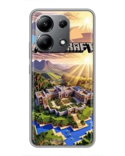 Чехол для Xiaomi Redmi Note 13 (4G) с картинкой «Minecraft панорама»