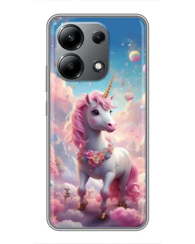 Чехол для Xiaomi Redmi Note 13 (4G) с картинкой «Единорог среди облаков»