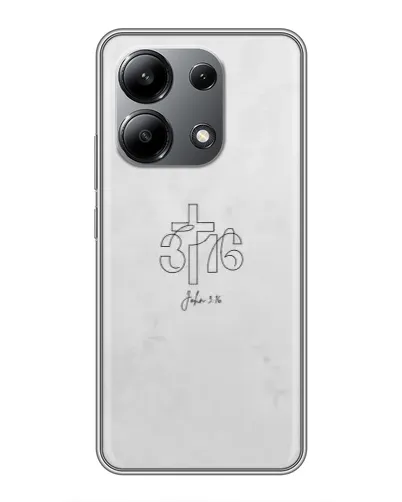 Чехол для Xiaomi Redmi Note 13 (4G) с картинкой «Иоанна 3:16 Крест»