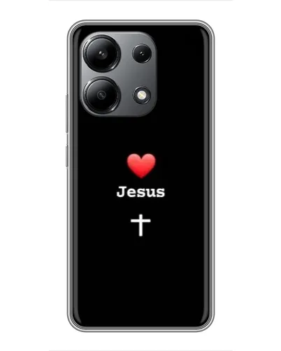 Чехол для Xiaomi Redmi Note 13 (4G) с картинкой «Сердце - Jesus»