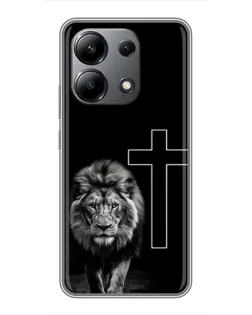 Чехол для Xiaomi Redmi Note 13 (4G) с картинкой «Лев и Крест»