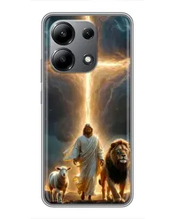 Чехол для Xiaomi Redmi Note 13 (4G) с картинкой «Лев Иуды и Свет»