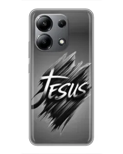 Чехол для Xiaomi Redmi Note 13 (4G) с картинкой «Надпись Jesus Graffiti»