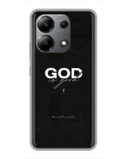 Чехол для Xiaomi Redmi Note 13 (4G) с картинкой «GOD — Бог над всем»