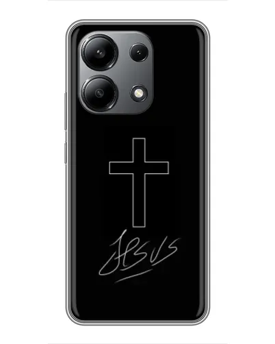 Чехол для Xiaomi Redmi Note 13 (4G) с картинкой «Графический крест Jesus» Чехол для Xiaomi Redmi Note 13 (4G) с картинкой «Графический крест Jesus»