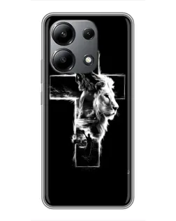 Чехол для Xiaomi Redmi Note 13 (4G) с картинкой «Сияющий крест Jesus»