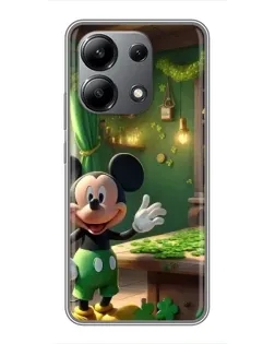Чехол для Xiaomi Redmi Note 13 (4G) с картинкой «Микки в мастерской»