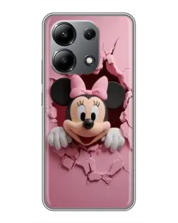 Чехол для Xiaomi Redmi Note 13 (4G) с картинкой «Минни сквозь стену»