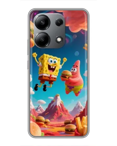 Чехол для Xiaomi Redmi Note 13 (4G) с картинкой «Космический фастфуд»