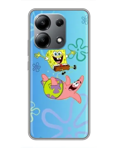 Чехол для Xiaomi Redmi Note 13 (4G) с картинкой «Спанч Боб и Патрик»