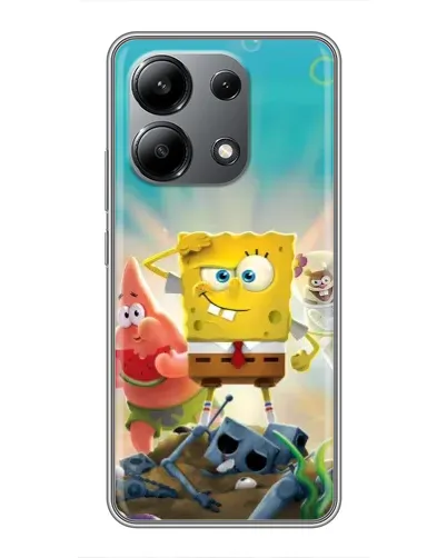 Чехол для Xiaomi Redmi Note 13 (4G) с картинкой «Спанч Боб победитель»