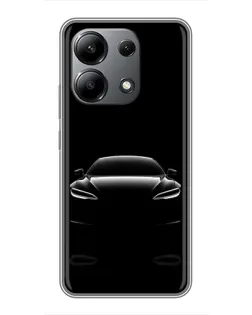 Чехол для Xiaomi Redmi Note 13 (4G) с картинкой «Силуэт Tesla Night»