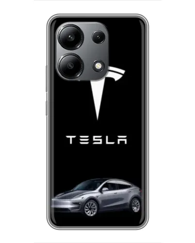 Чехол для Xiaomi Redmi Note 13 (4G) с картинкой «Tesla Model Y»